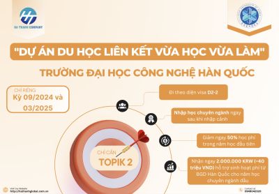 &quot;Dự án Du học liên kết Vừa học vừa làm&quot; kỳ 09/2024 và 03/2025 của trường Đại học Công nghệ Hàn Quốc