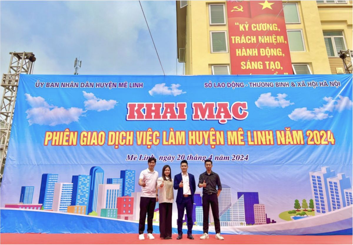 Công ty Hà Thành Global tham gia khai mạc phiên giao dịch việc làm huyện Mê Linh - Hà Nội